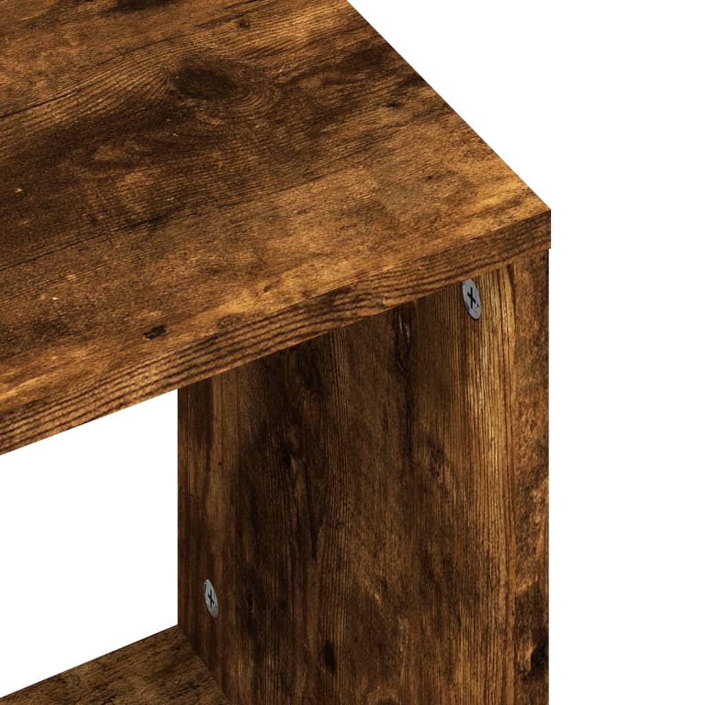  Slotted Tables, 2 Pcs., Smoked Oak