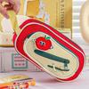 Cute Embroidery Sticker Pen Bag Five Layers Multi-functional Stationery Bag Large Capacity Pencil Case Students