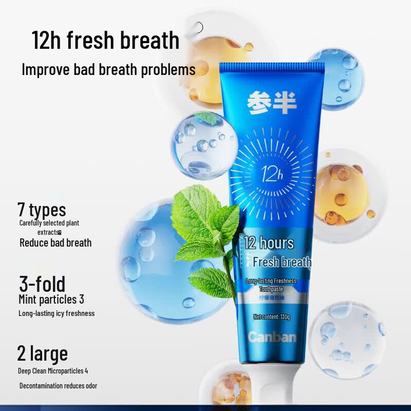 Canhalf Lemon Mint Long-lasting Fresh Breath Toothpaste, 2-Pack