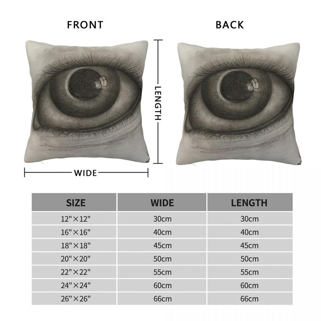 Eyes Are Watching You Square Pillowcase Polyester Linen Velvet Creative Zip Decor Throw Pillow Case Room Cushion Cover 18"
