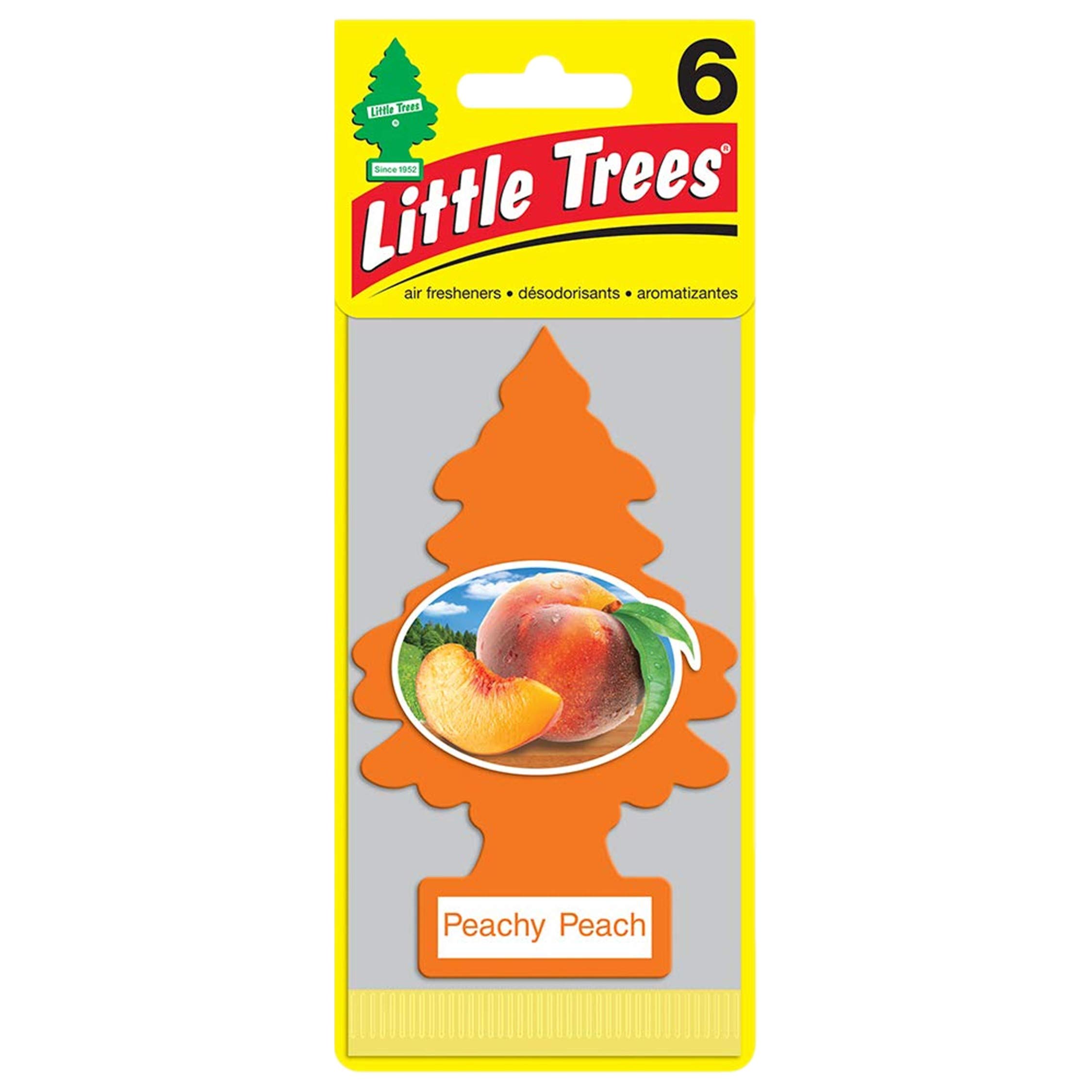 Little Tree Air Freshener 6pac [Peachy Peach] Great value set оранжевый