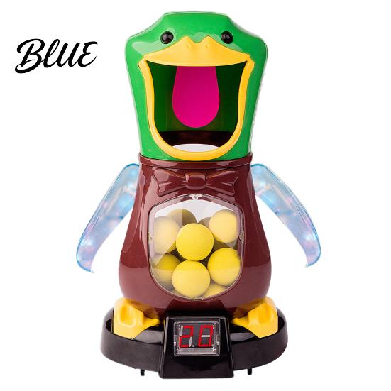 Multi-player Duck Launcher Game 1 Set Soft Ball Toy with Target Box LCD Scoreboard Sound Light Launching Funny Air Power Device Kids Parent-child
