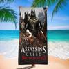 Videospiel A-Assassins Creed Mikrofaserdecke Schnelltrocknende Strandtücher Übergröße Druck Super Saugfähige Pooltuchdecke