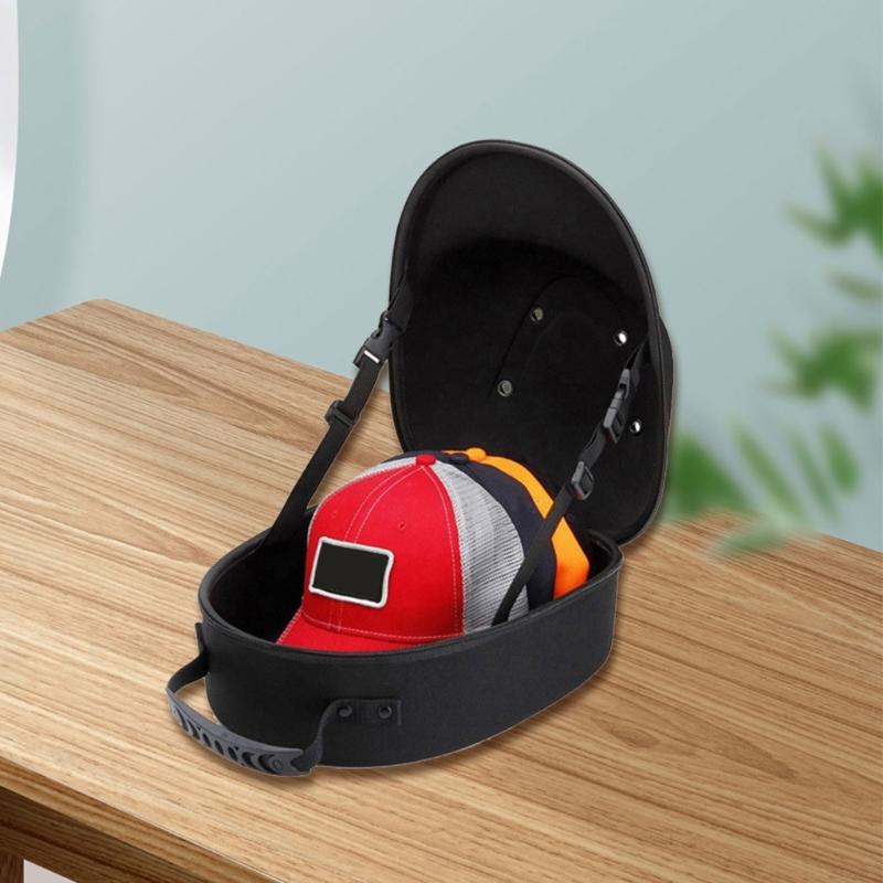 Travel Caps Holder Case for Baseball Hats Includes Adjustable Shoulder Strap and Easy Carry Handle Hats Hard Shell Box