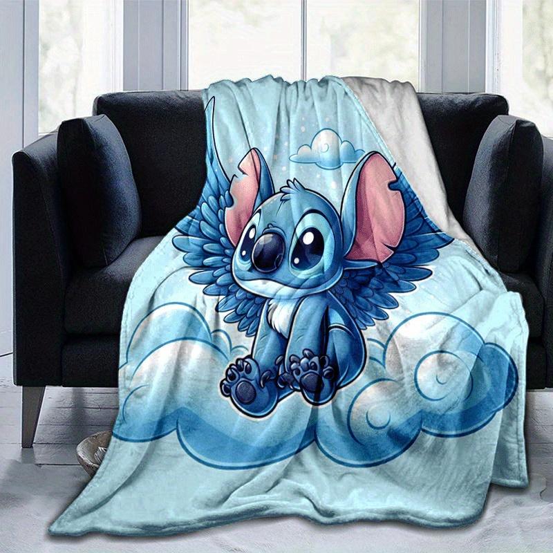 1pc Stitch Printing Blanket - Soft, All-Season Throw for Office Blanket, Car, Travel
