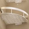 Aluminum No-Drill Corner Bathroom Shelf