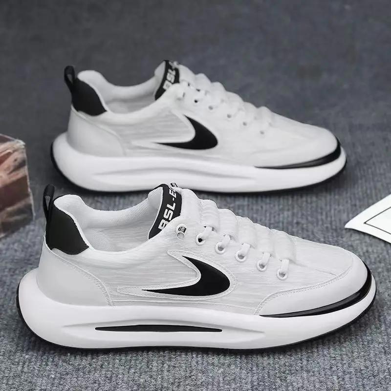 Fashion Men Casual Sport Shoes Breathable Lightweight Sneakers Outdoor Mesh Black Running Shoes Athletic Jogging