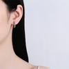 925 Sterling Silver Earrings Female Small Row Drill Mozang Stone Ear Buckle Plated Pt950 Gold Ear Jewelry