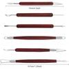 6PCS with Red Wood Handles Professional Clay Sculpting Set Sculpture Modeling Tools