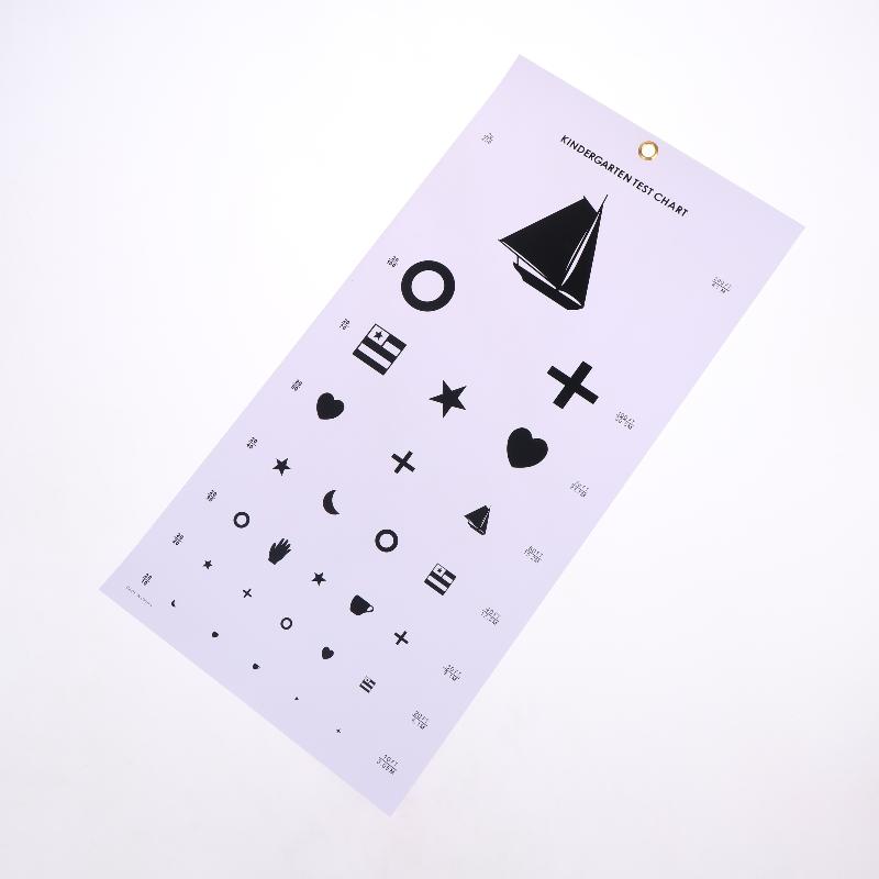 PVC Snellen Eye Chart Kindergarten Low Vision Eye Test Charts Eye Exam Tool With Point Stick Occluder
