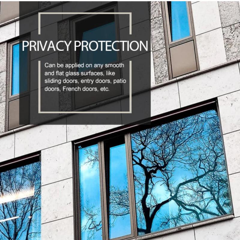 Pellicola per vetri a specchio unidirezionale multi-formato Privacy Adesivo in vetro che blocca il sole Pellicola riflettente per il controllo del calore Tinta per finestre autoadesiva