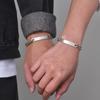 Vnox Free Custom Couple Bracelets for Men Women, Personalized Lovers Promise Keepsake Wedding Anniversary Gift Jewelry
