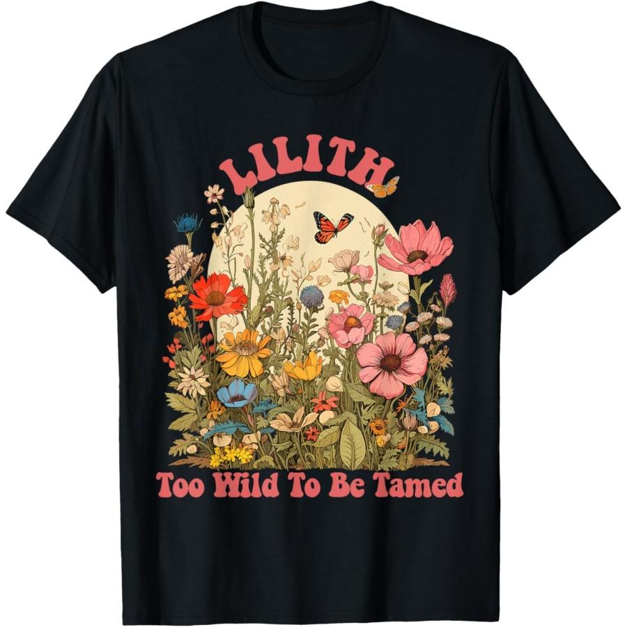 LILITH Name Cute Retro Girls Wildflower LILITH Name T-Shirt XXXXXL чёрный