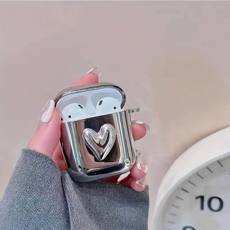 Ins Electroplating Three-dimensional Love Is Suitable for AirPods1/1st Generation Protective Case Apple Pro/1 Wireless Bluetooth Headset Cover