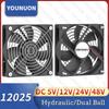 YOUNUON 5V 12V 24V Ventilator 120mm cu Rulment/Bila 120x120x25mm Ventilator Cooler DC Fără Perii pentru Carcasa PC Laptop Calculator
