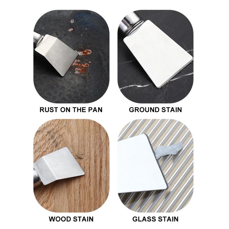 1 ST Mångfunktionell Rostfri Stål Köksrengöringsslickepott Skrapa Isavfrostning Borttagare Oljefläck Rengöringsverktyg Kök