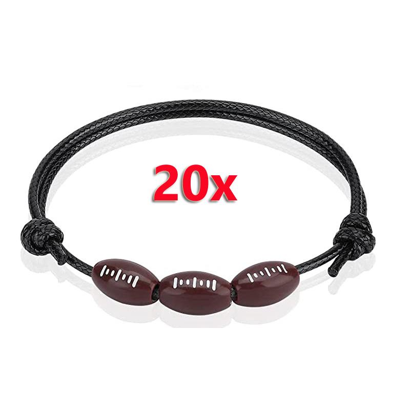 20 Pcs Sports Party Favors Bracelets,Soccer Basketball Football Baseball Bead Ball Bracelets Inspirational Wristbands Sport Gift