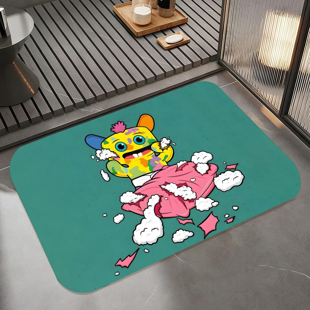 Tappetino da Pavimento Anime F-fuggler, Tappetino da Bagno in Diatomea, Asciugatura Rapida Assorbente Antiscivolo Tappetino per Porta
