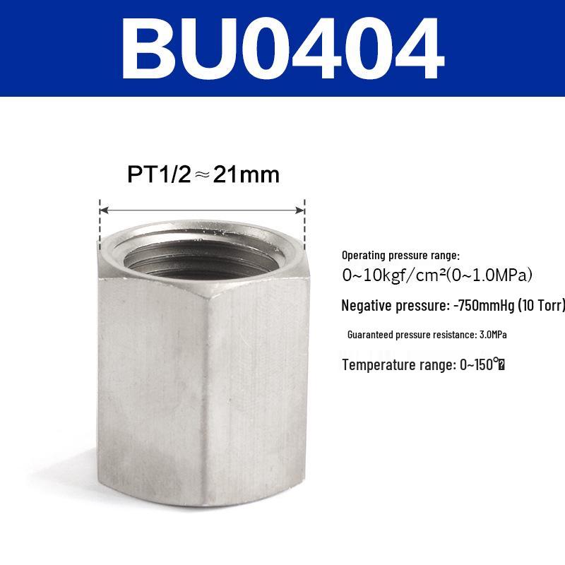 Pneumatic Threaded Straight Connector BU/BB Series