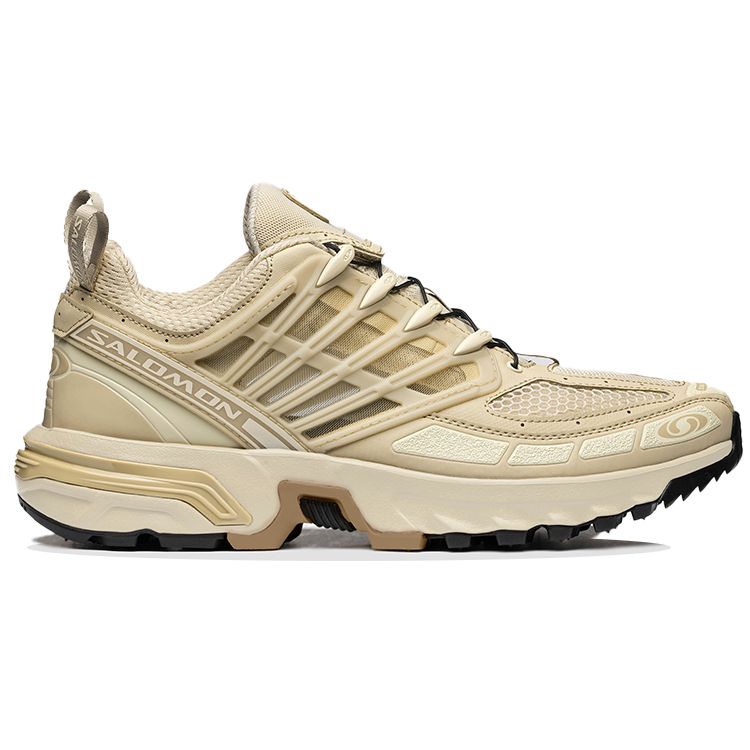 Salomon Acs Pro Advanced Fabric Trend Shock Absorption Non-Slip Durable Low-Top Outdoor Functional Shoes Unisex Shoes Beige 470612