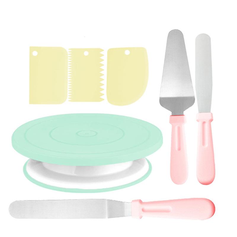 Nordic Baking Set: 137-Piece Home Cake Tools with Piping Bags, Stainless Steel Tips, and Turntable