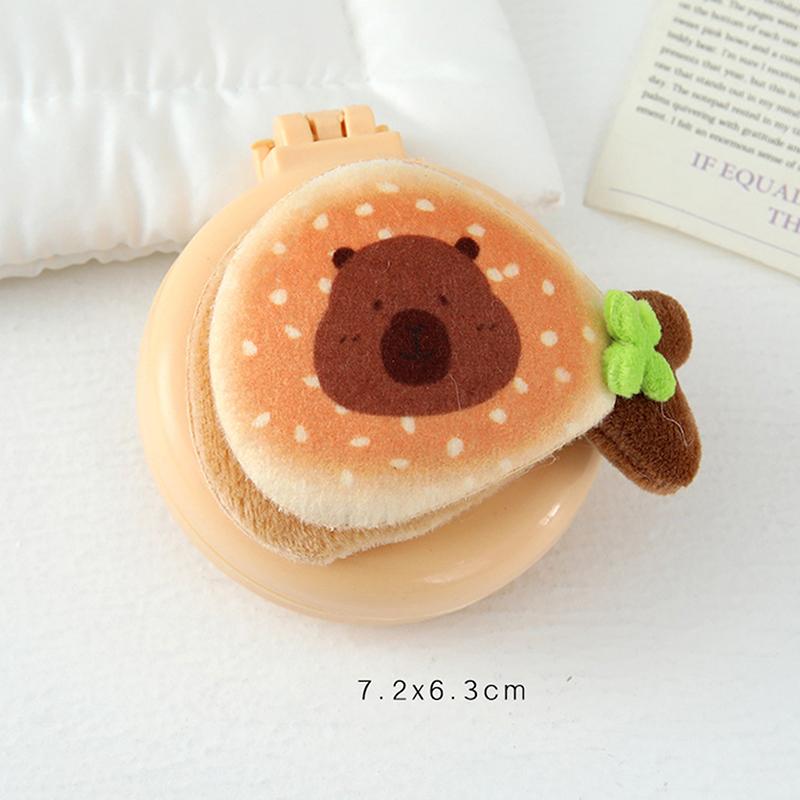 2 In 1 Folding Mirror Comb Lightweight Dual Fold Design Folding Makeup Mirror Small Size Air Cushion Massage Comb Outdoor Use