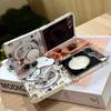 Cartoon Cute Snoopy illustration Folding Magsafe Wireless Charge Case For Samsung ZFlip 3 4 5 6 7 Funny Snoopy Magnetic Cover