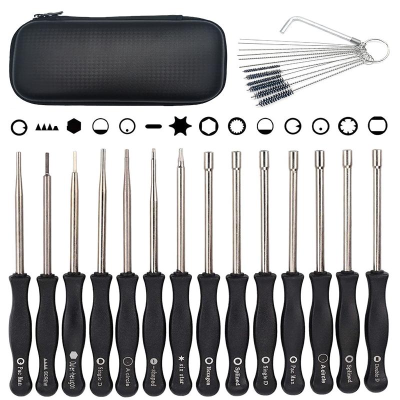 Carburetor Screwdriver Kit with Cleaning Brush & Storage Bag Carburetor Adjustment Repair Tool Motorcycle Tool Accessories