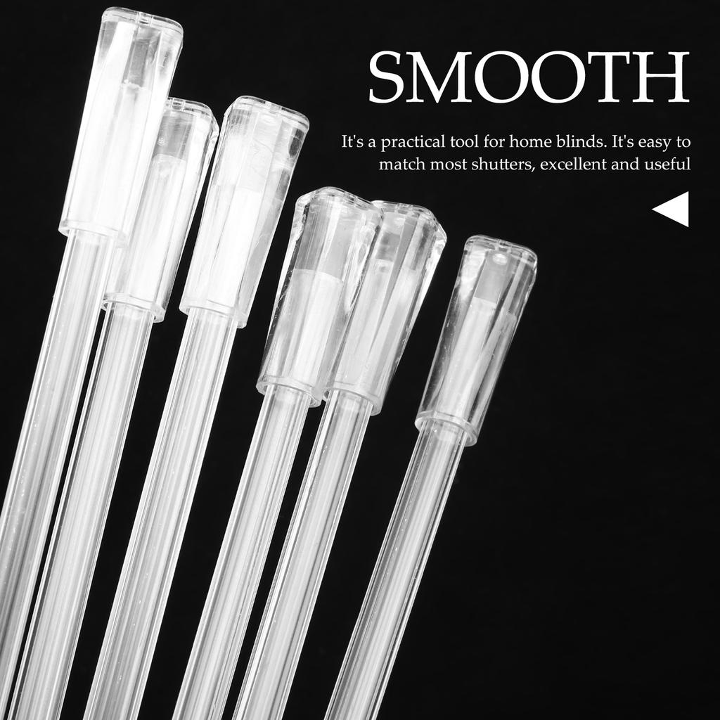 6Pcs Vertical Blind Pull Rod Curtain Wand Replacement Accessory for Window Blinds Smooth Operation Heavy Duty Long Rod with