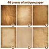 48 Pieces of 11.2x8.2in, Retro A4 Double-sided Printer Paper DIY Hand Ledger Scrapbook Decoration Material Paper