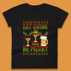 Christmas Drinking Womens T-Shirt Mens Tops Tees Unisex