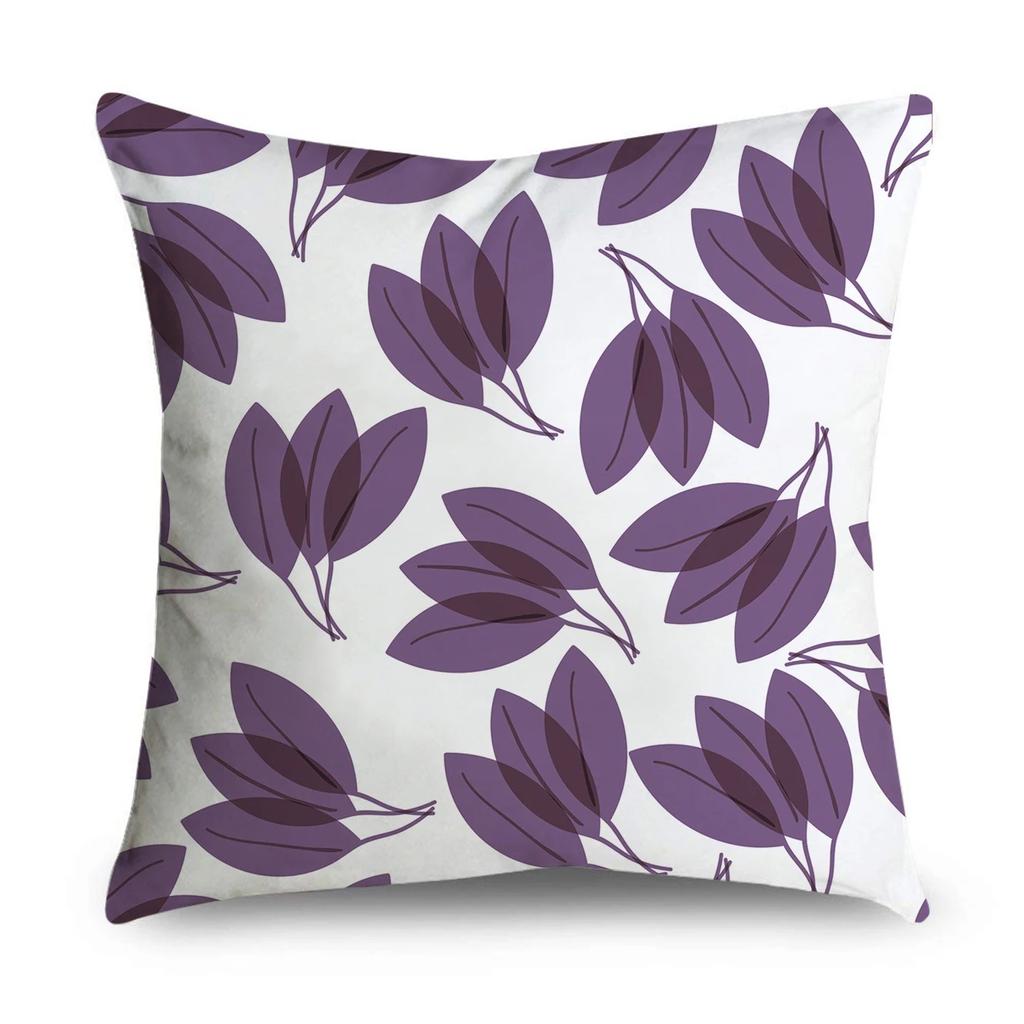 Purple Pattern Pillowcase Interior Decoration Office Living Room Home Pillowcase