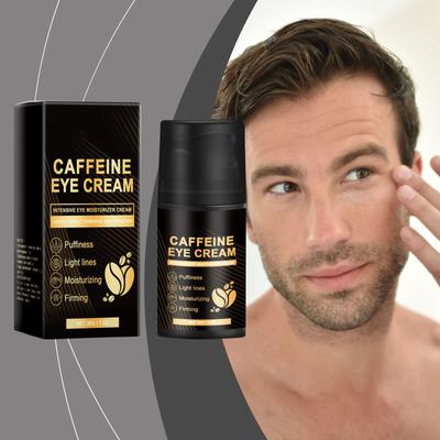 Creme para os olhos com cafeína, creme antienvelhecimento natural para os olhos com cafeína para olheiras e inchaço, cuidados com as olheiras, reduz bolsas, rugas e linhas finas