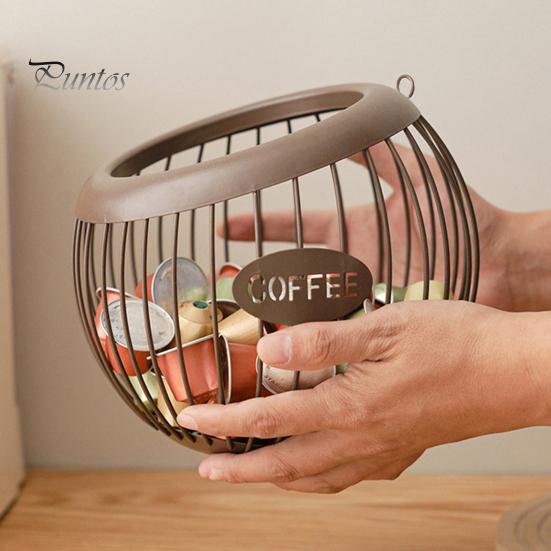 Coffee Pods Storage Basket Organizer Large Capacity Multipurpose Versatile K-cup Organizer Metal Coffee Pods Storage Container