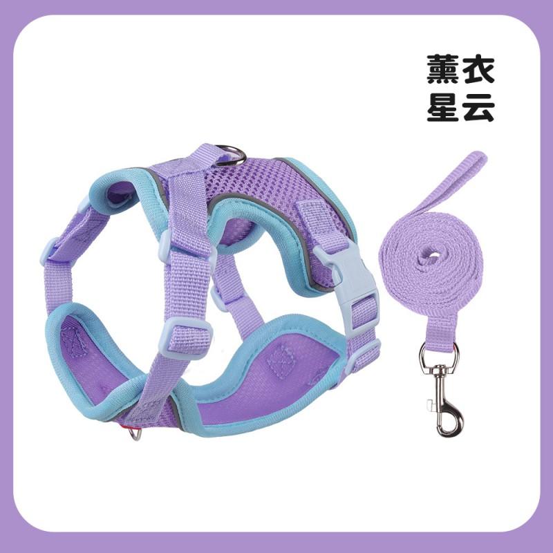Adjustable Reflective Cat Harness Vest With Leash Small Dogs Kittens Breathable Escape-Proof Walking Gear