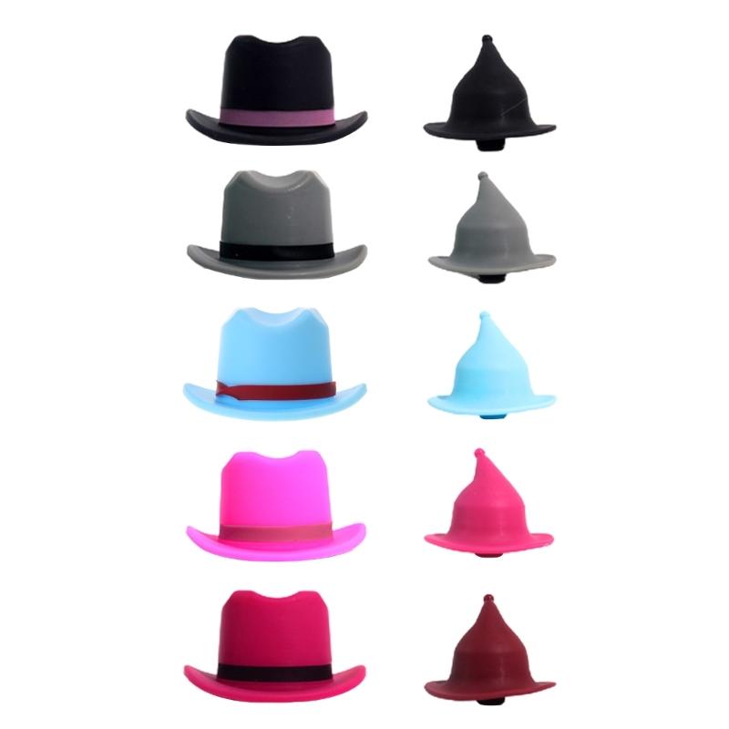 Champagne Corks Wine Stopper Preserver Hat Shaped Wine Saver Pump Silicone Wine Bottle Stopper Perfect for Wine Lover