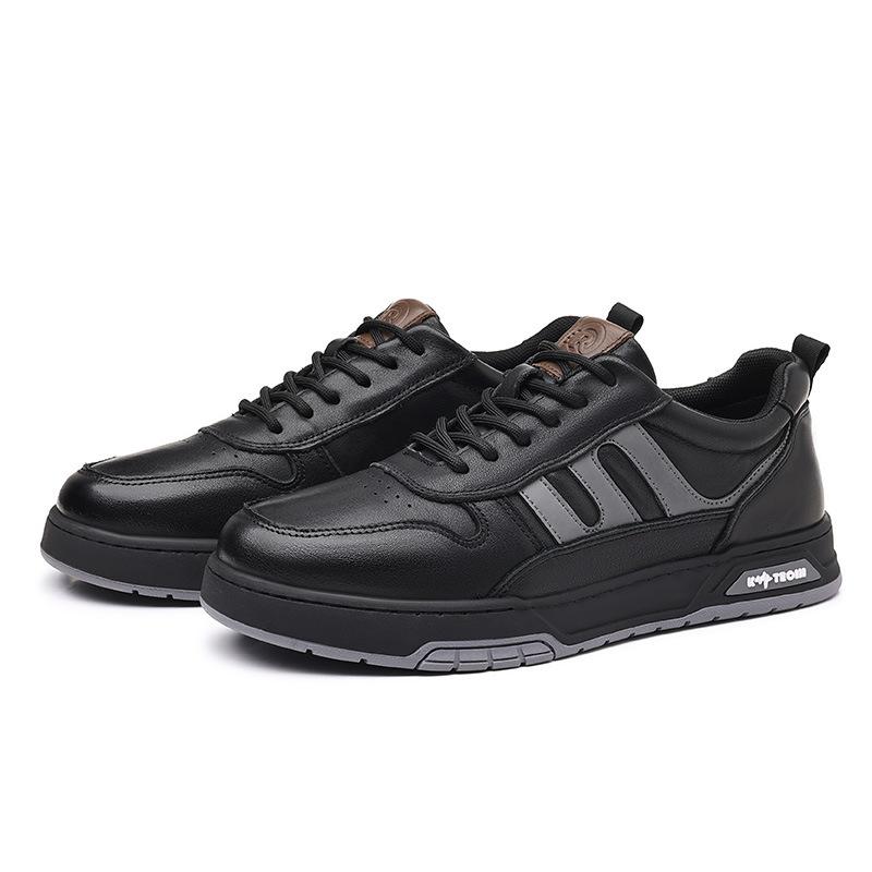 Men's Shoes Leather Autumn Sports and Leisure Shoes Men's Board Shoes Soft Sole Ruffian Handsome Little White Shoes Men's Shoes Men's Versatile Trendy