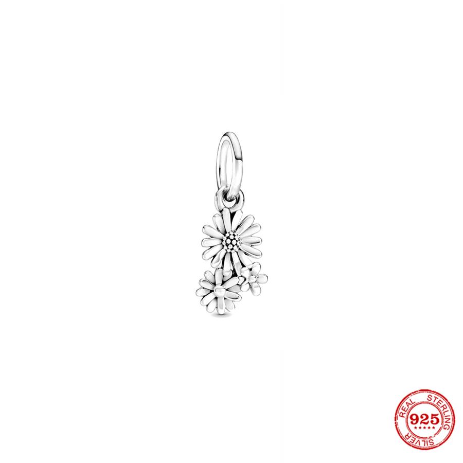 

Новый Медный Розовый Фиолетовый Синий Цветок Ромашки Шарм Бусины Шармы Совместимы С Подлинными Браслетами Сделай Сам Женские Украшения Подарок