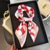 Women S Wave Checkerboard Printed Square Scarf For Sun Protection