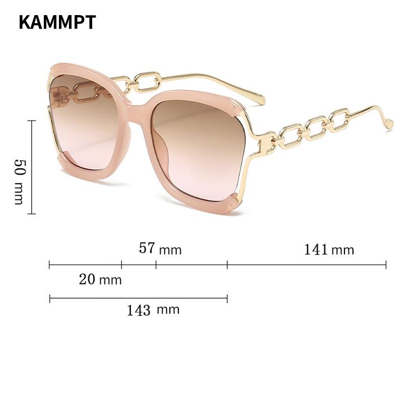Nouveau à la mode Chaînes en métal Nuances Marque de luxe Décoration Lunettes de soleil pour femmes Designer vintage Lunettes de soleil d'extérieur