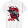 Fighter Jet Raptor Graphic T-Shirt Men S Casual Round Neck Cotton Short Sleeve