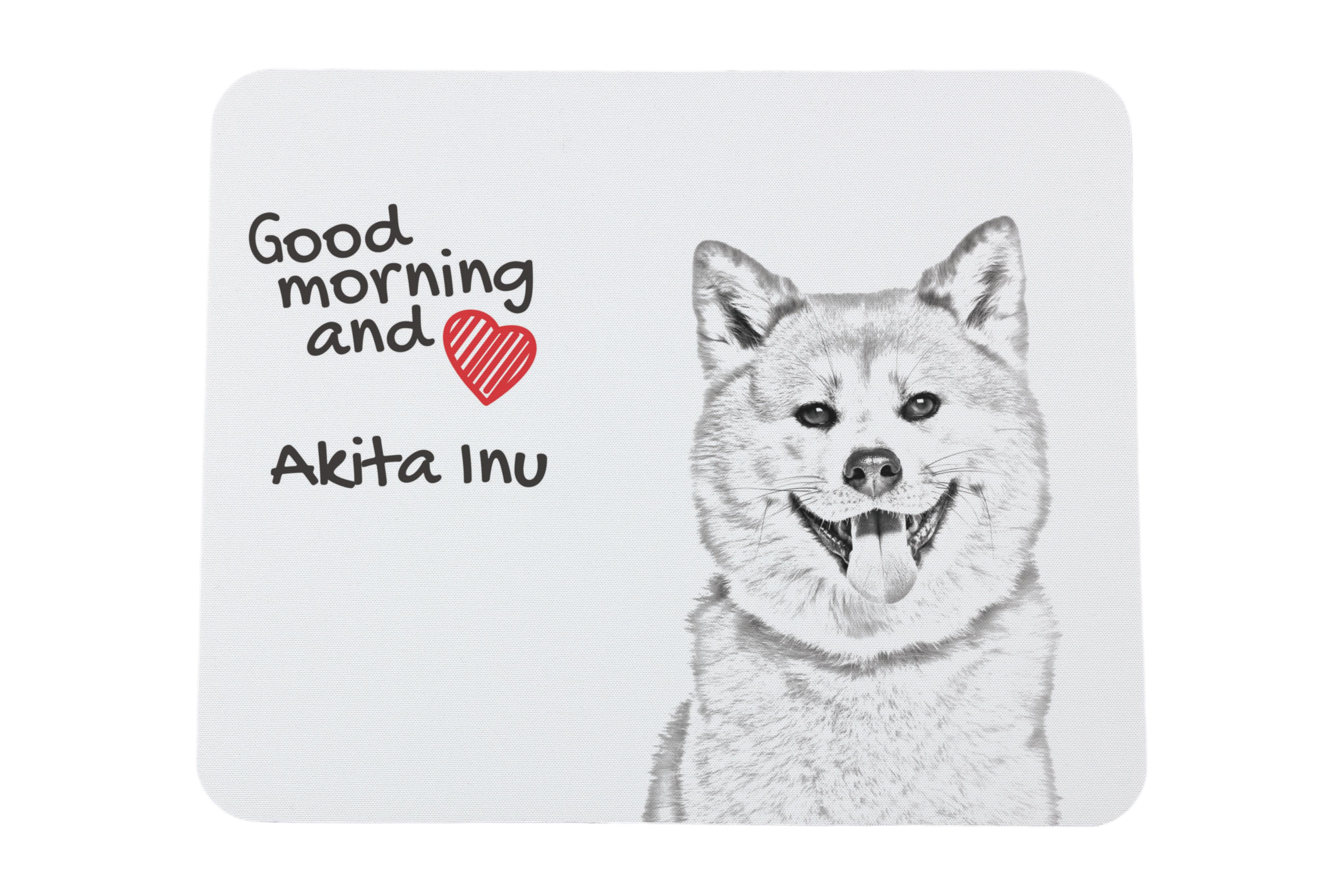 

Akita, Akita Inu - mouse pad with print, personalized dog-themed mouse pad, unique gadget for an office worker by Art-Dog brand білий