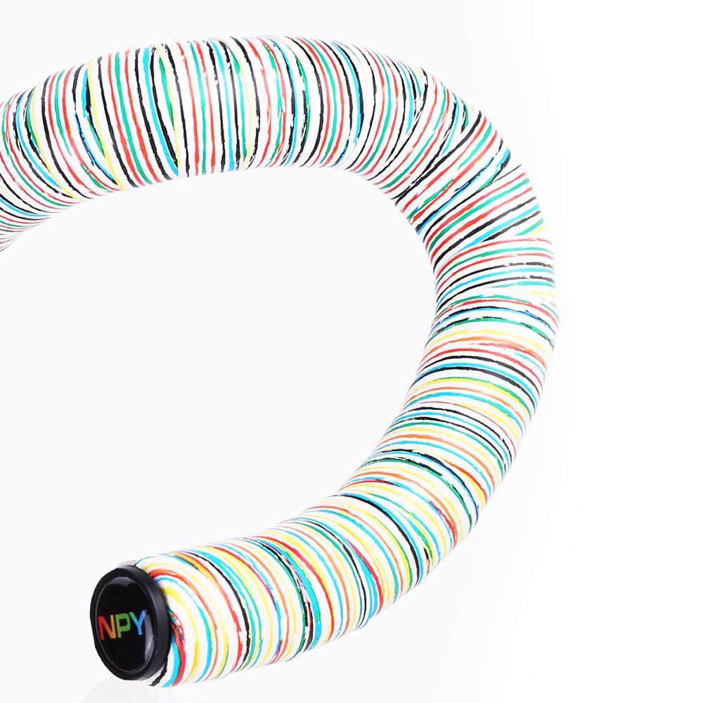 Colorful Bicycle Handlebar Tapes Rainbow Bike Handlebars Tapes with Highway Handlebars, Shock Absorption, Sweat Absorption Tapes for MTB,Road Bike…