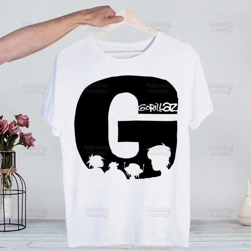 Music Band Gorillaz PUNK ROCK ChakaKhan Noodle Funny T Shirt Men New Casual Short Sleeve Tshirt Homme Manga Unisex T-shirt Tees
