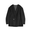 Wygodny Minimalistyczny Płaszcz Codzienny Moda Damskie płaszcze Ciemnoszary L7AND033