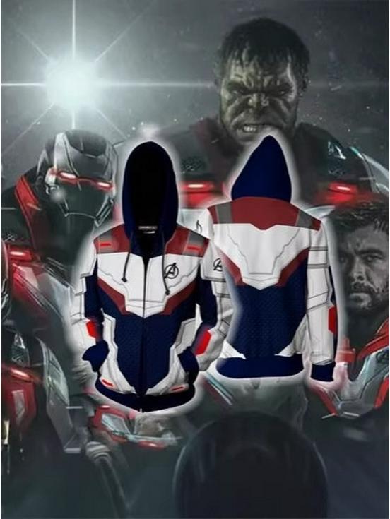 2025 Autumn/Winter Classic Marvel Series Men's Drawstring Zipper Hoodie