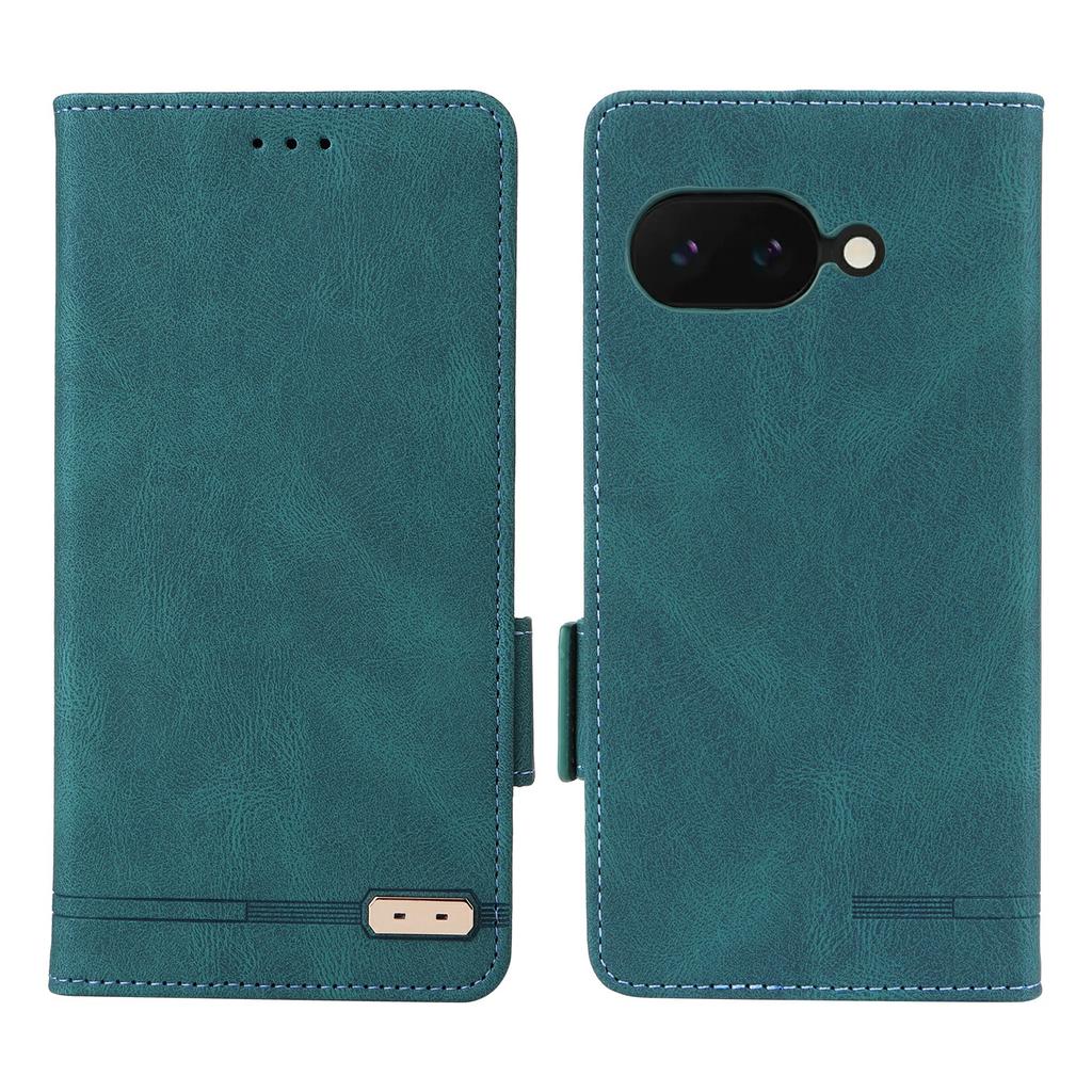 For Google Pixel 9a Case Leather Wallet Flip Phone Cover with Hardware Decor