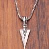 1Pc Arrow Head Pendant Necklace, Black Gold Silver Color Long Chain Jewelry for Women Men