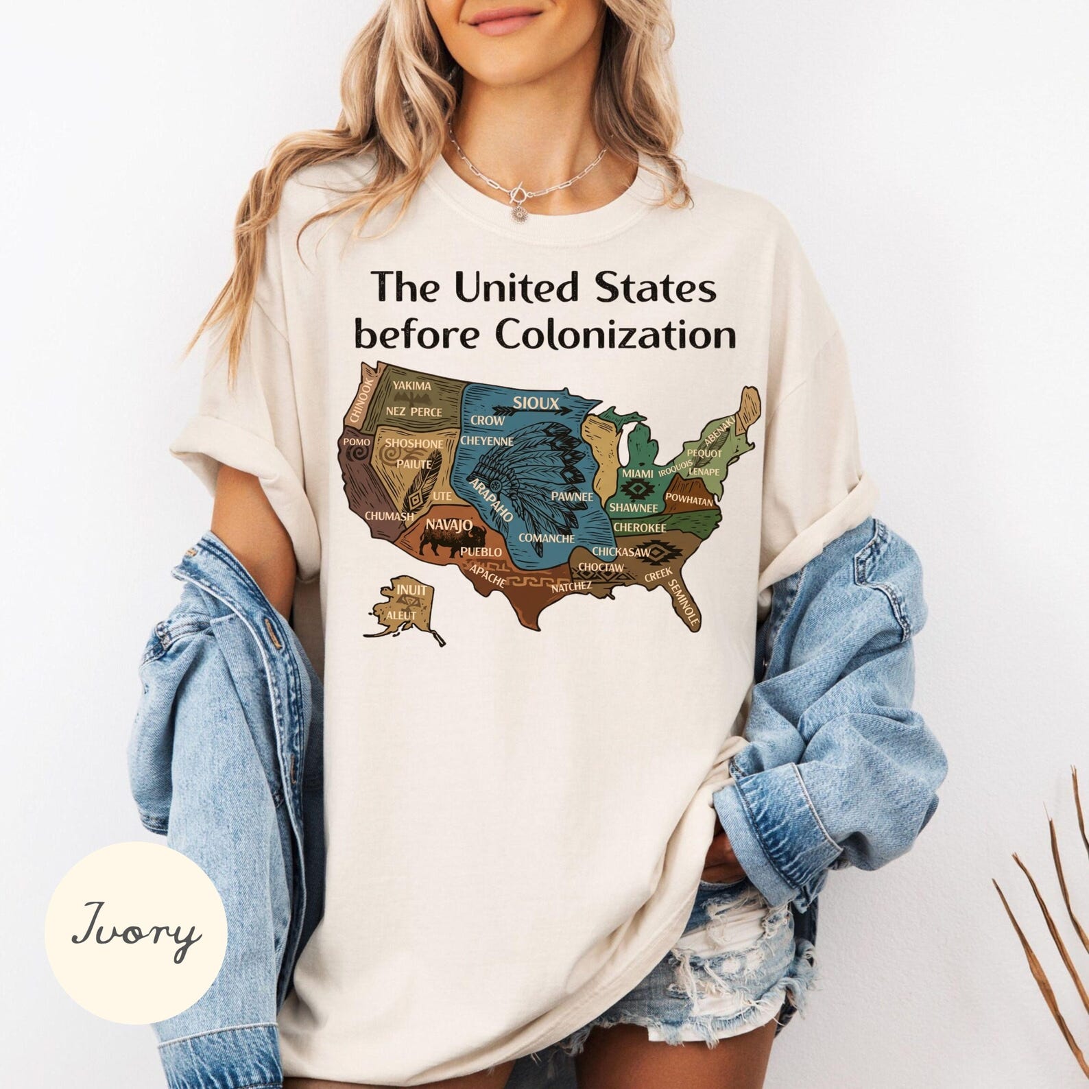 United States Without Illegal Aliens Shirt, Native Land Map, Social Justice Graphic T-Shirt Human Rights, Indigenous Rights Tee,Abolish ICE M