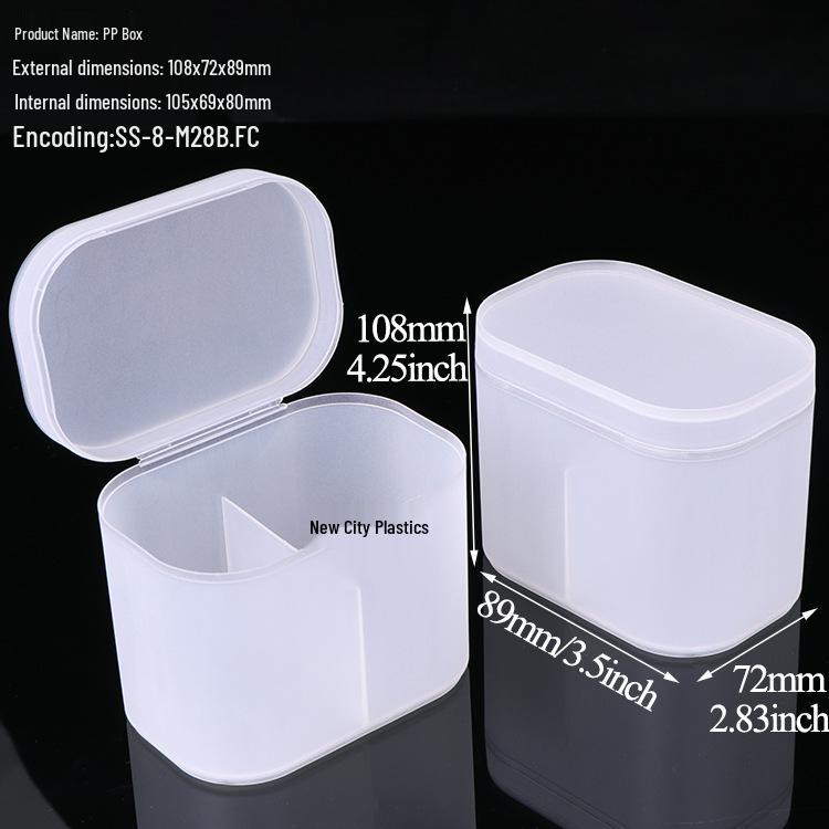 Makeup Cotton Swab Storage Box: Single/Double Compartment, Plastic PP Box for Lipstick and Remover Wipes